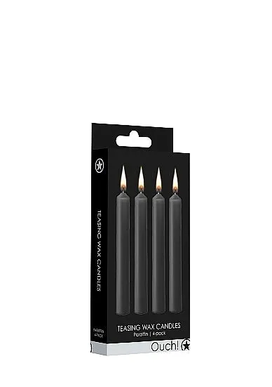 Teasing Wax Candles Small 4 Pack Paraffin Black HonourSkintwocom Anal