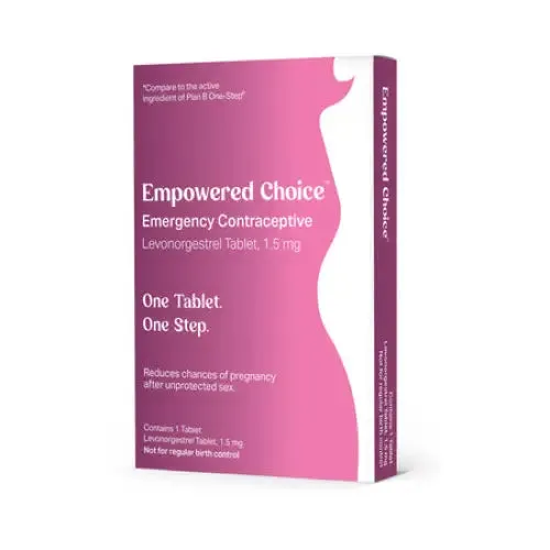 Versa Vibrators Versa Empowered Choice Emergency Contraception Single Levonorgestrel 15 mg tablet
