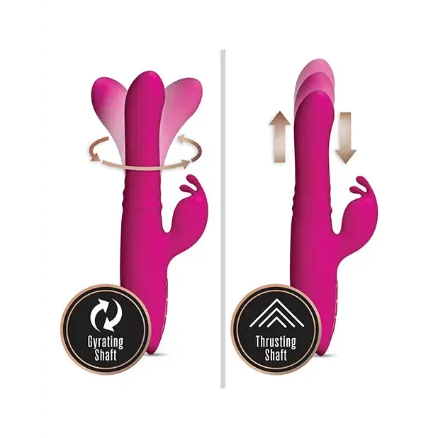 Vibrators Blush Lush Kira Rechargeable Silicone Thrusting Rabbit Vibrator Velvet Vee International Inc
