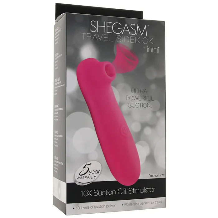 XR Brands Female Sex Toys Shegasm Travel Sidekick 10X Suction Clit Stimulator