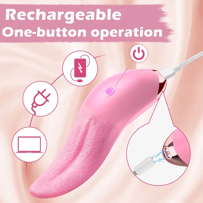 Amovibe Female Sex Toys Tongue Vibrator