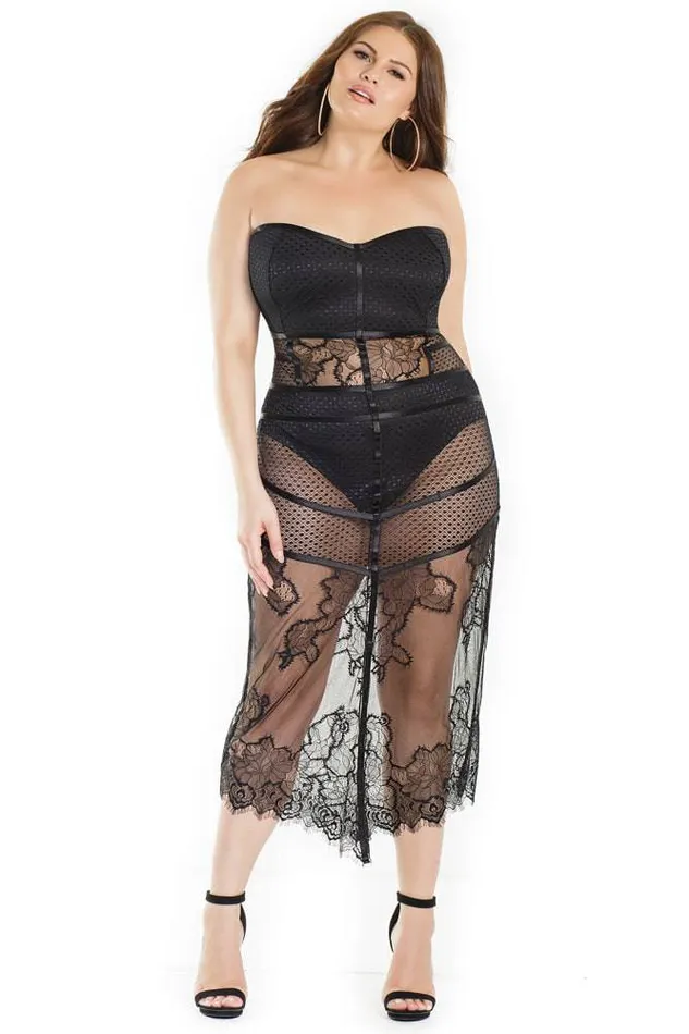 Coquette 7190 Dress Panty Set Black Coquette Anal