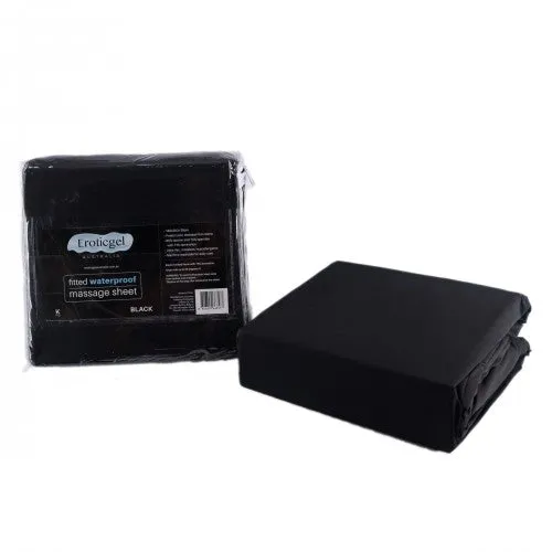 Dildos Eroticgel Black Waterproof Fitted Sheet Super King EROTICGEL