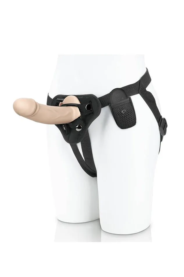Electric Eel Pegasus 65 Vibrating Realistic Dildo With Harness Beige Electric Eel Female Sex Toys