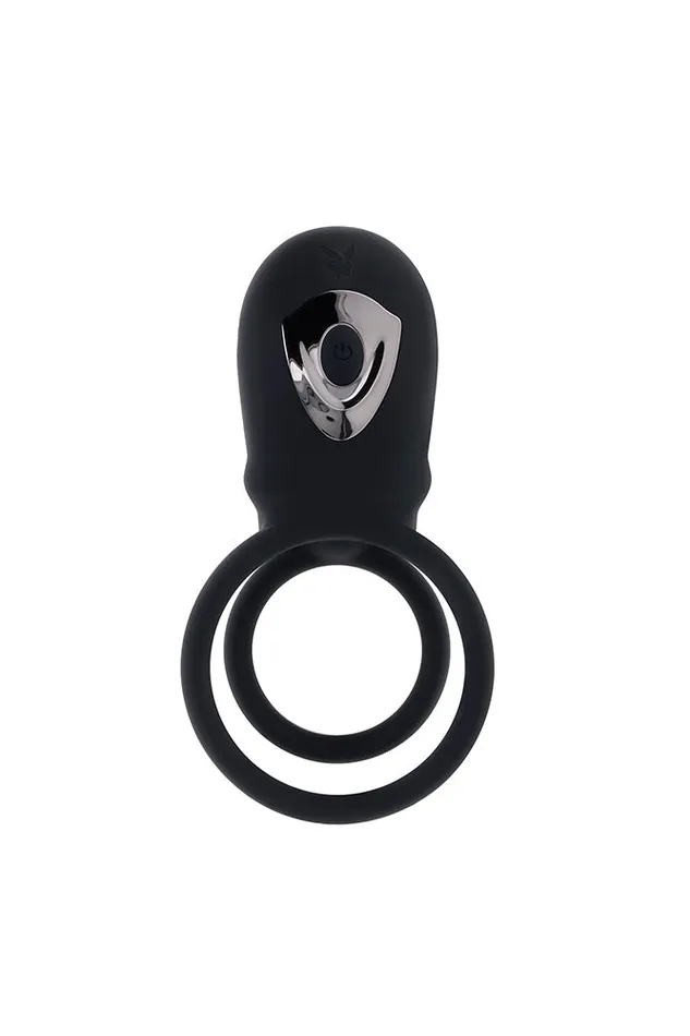 Evolved Couples Playboy Just Right Vibrating Cock Ring Black