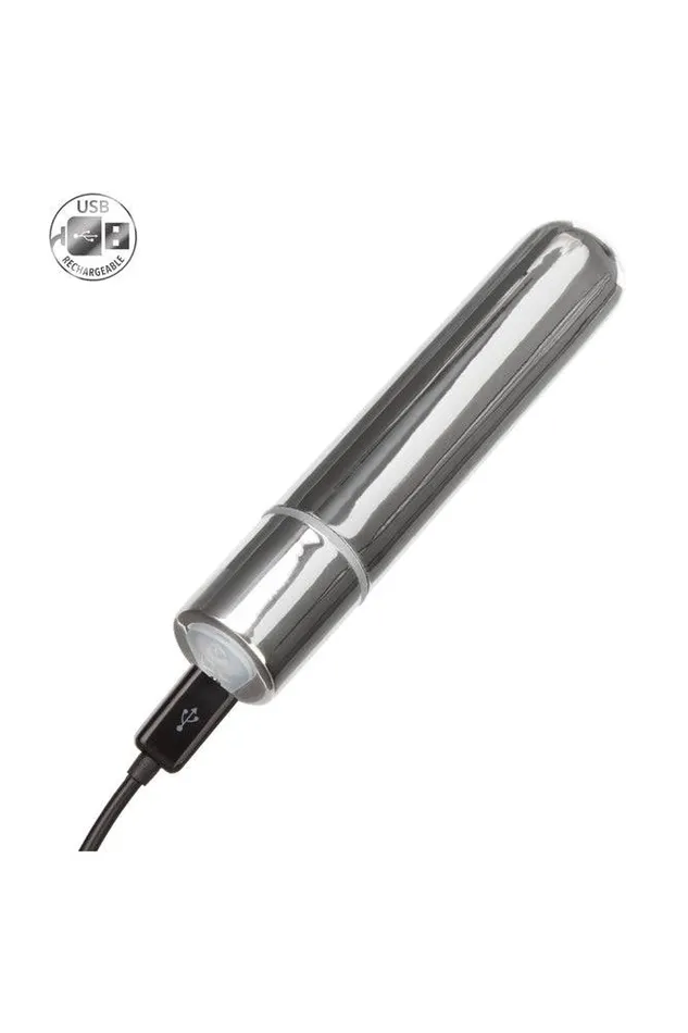 Female Sex Toys Cal Exotics Cal Exotics Rechargeable Bullet Vibrator Silver