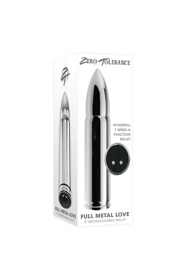 Female Sex Toys ZERO TOLERANCE Zero Tolerance Full Metal Love Bullet Vibrator Silver