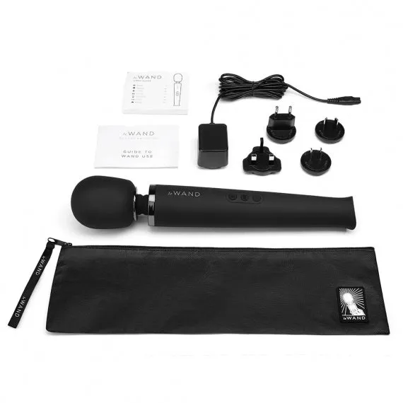 Le Wand Original Rechargeable Wand Massager Black LE WAND Vibrators