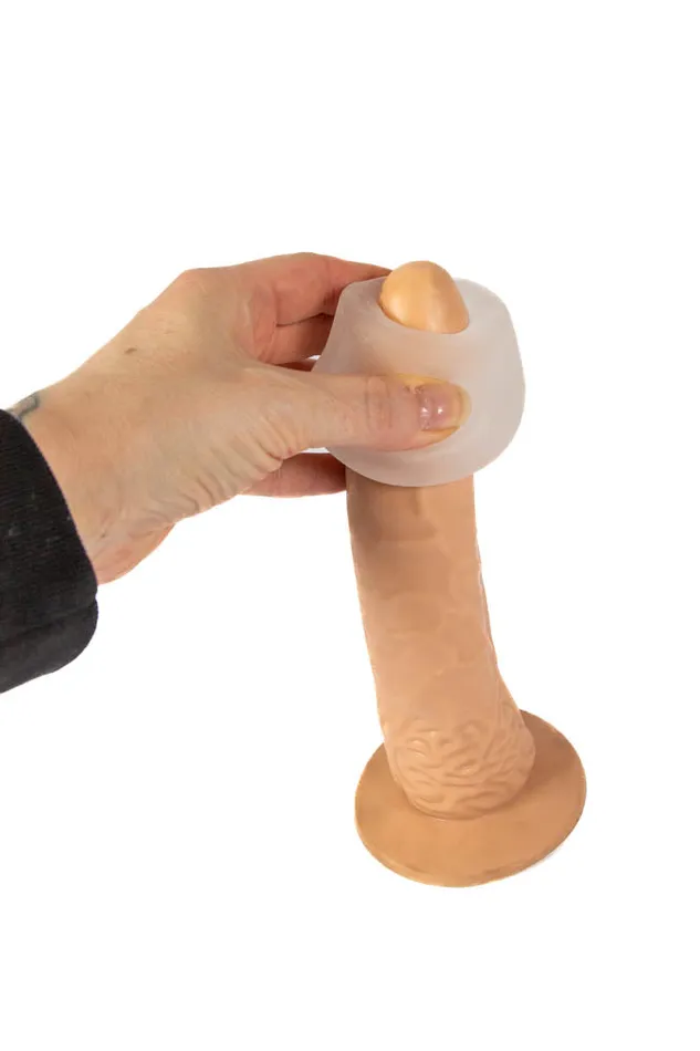 Male Sex Toys Doc Johnson GoodHead Helping Head Stroker Clear Doc Johnson