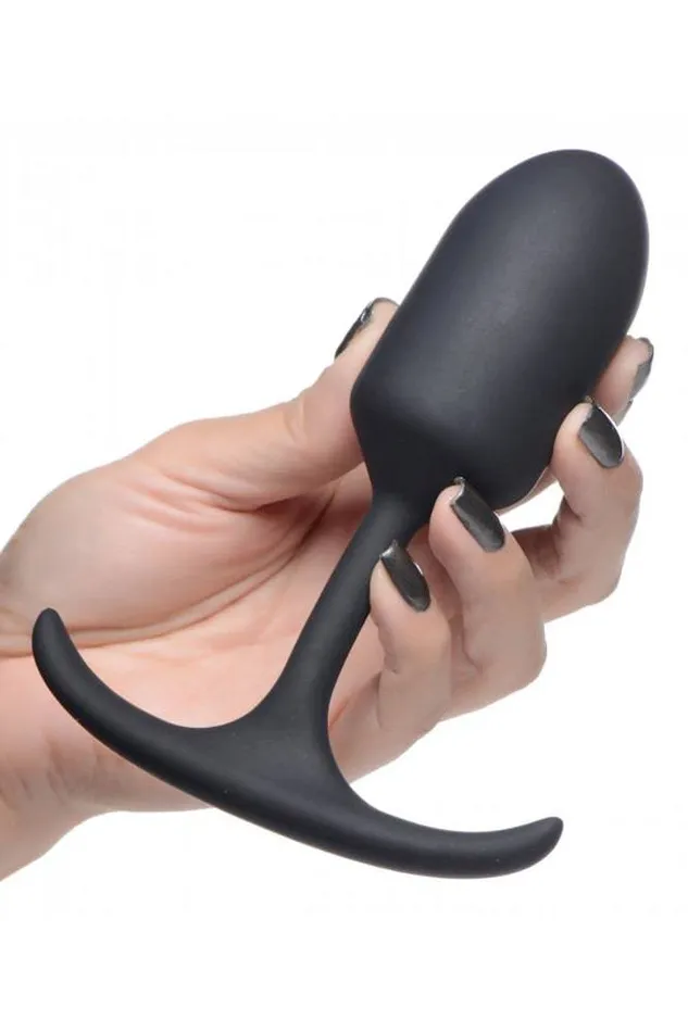 Male Sex Toys XR Brands XR Brands Heavy Hitters Premium Silicone Weighted Anal Plug Medium