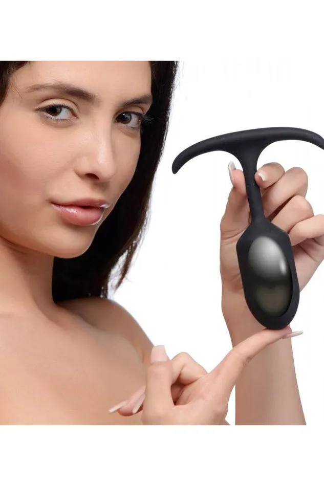 Male Sex Toys XR Brands XR Brands Heavy Hitters Premium Silicone Weighted Anal Plug Medium