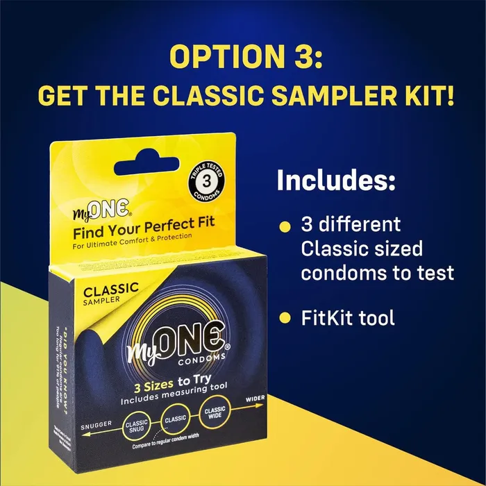 MyONE myONE Classic Condom Sampler With FitKit Measuring Tool Female Sex Toys