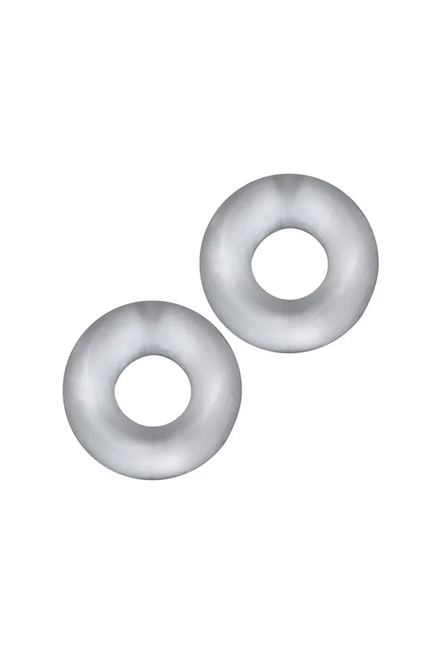 Oxballs Hunkyjunk Stiffy 2 Pack Cock Ring Set Clear Oxballs Male Sex Toys
