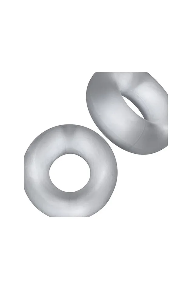 Oxballs Hunkyjunk Stiffy 2 Pack Cock Ring Set Clear Oxballs Male Sex Toys