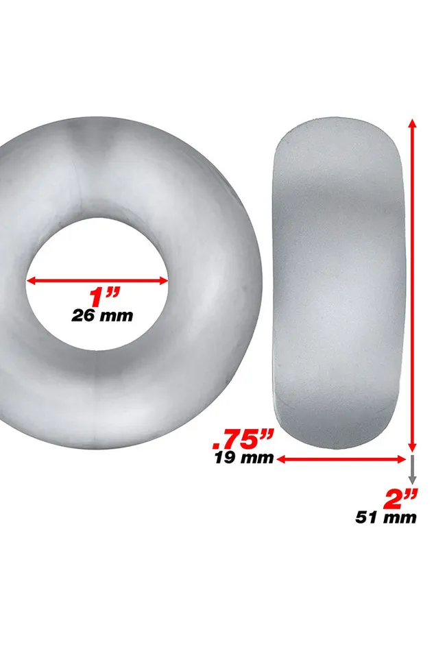 Oxballs Hunkyjunk Stiffy 2 Pack Cock Ring Set Clear Oxballs Male Sex Toys