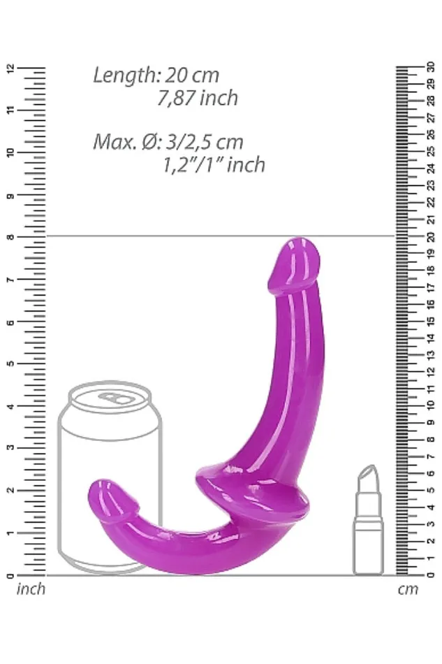 Shots Toys Female Sex Toys Shots Toys RealRock 6 Glow in the Dark Strapless StrapOn Assorted Colors