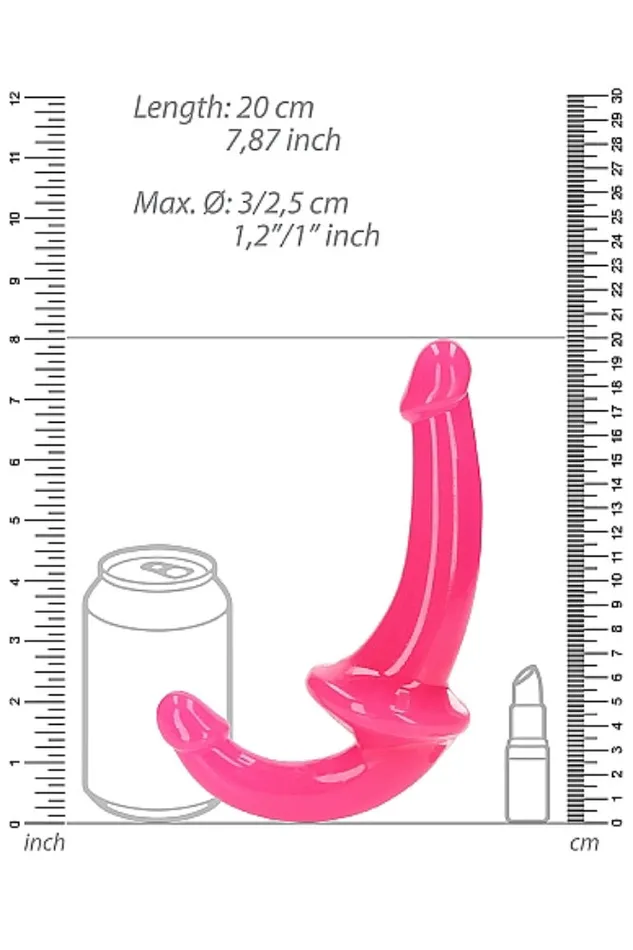 Shots Toys Female Sex Toys Shots Toys RealRock 6 Glow in the Dark Strapless StrapOn Assorted Colors