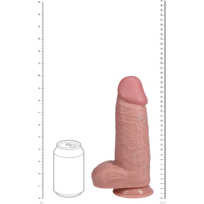 Shots Toys Shots Real Rock Extra Thick Dildo With Balls 10 Inch Light Dildos