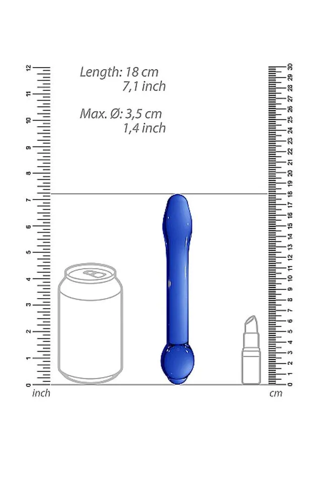 Shots Toys Shots Toys Chrystalino Treasure Glass Dildo Blue Dildos