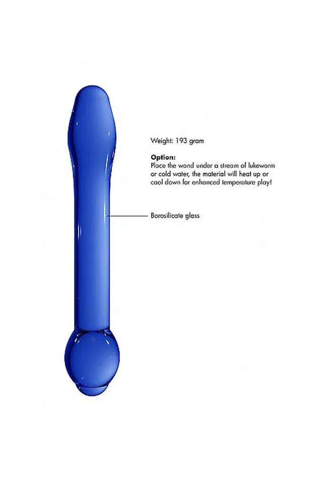 Shots Toys Shots Toys Chrystalino Treasure Glass Dildo Blue Dildos