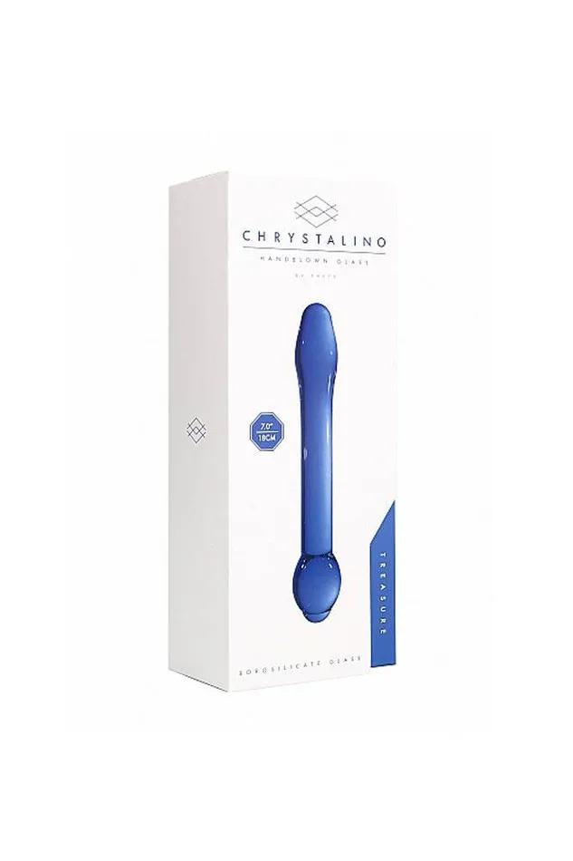 Shots Toys Shots Toys Chrystalino Treasure Glass Dildo Blue Dildos