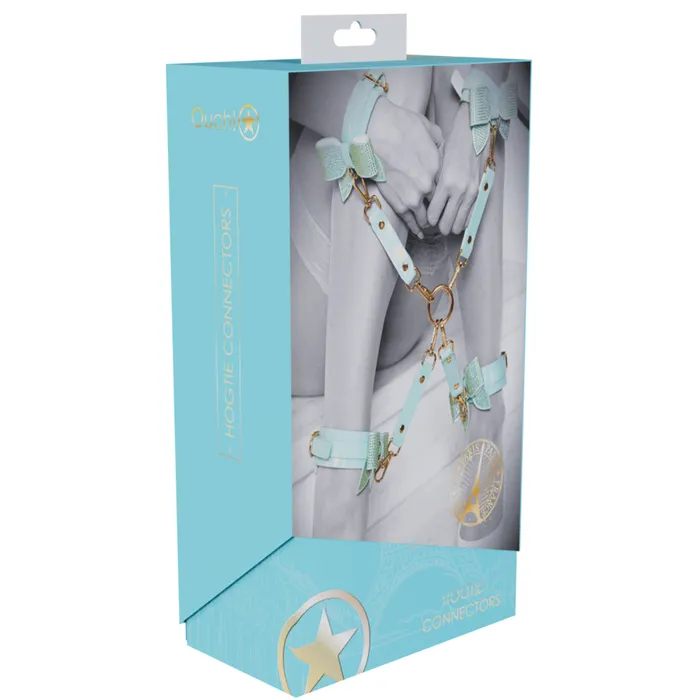 Shots Toys Vibrators Shots Ouch Paris Bondage Collection Hogtie Connectors Blue