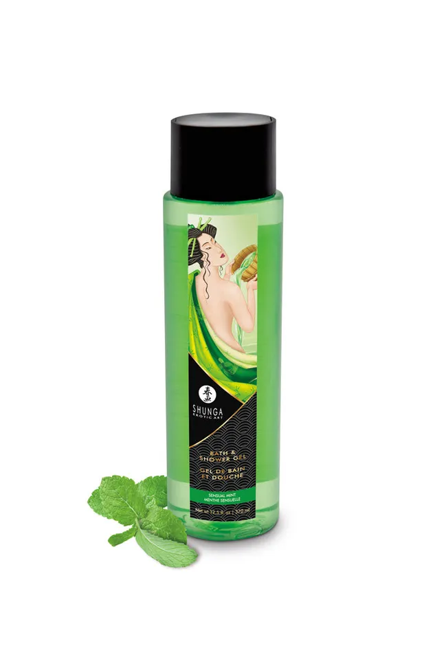 Shunga Bath Shower Gel Sensual Mint 125oz Shunga Enhancers