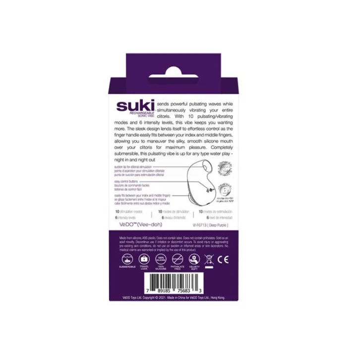 VeDO Vibrators VeDO Suki Purple Air Suction Clit Stimulator