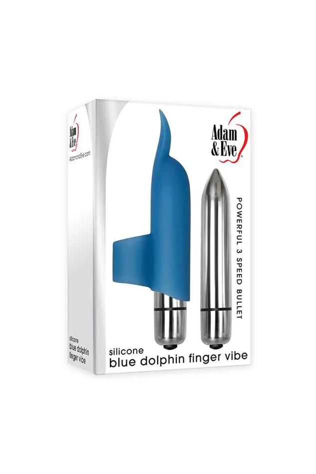 Vibrators Adam Eve Adam Eve Blue Dolphin Finger Vibe