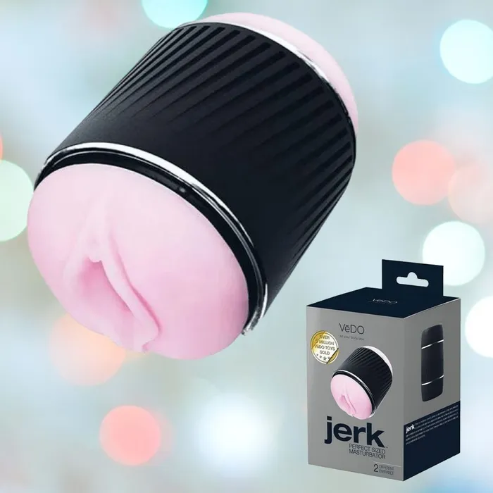Vibrators VeDO VeDO Jerk Masturbation Sleeve Black with Pink Sleeve