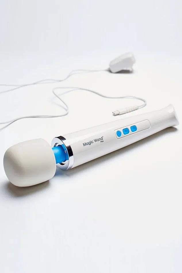 Vibrators Vibratex Vibratex The Magic Wand Plus Massage Wand WhiteBlue