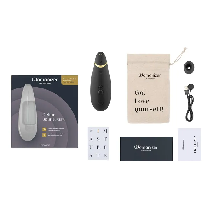 Womanizer Female Sex Toys Womanizer Premium 2 Clitoral Stimulator Black