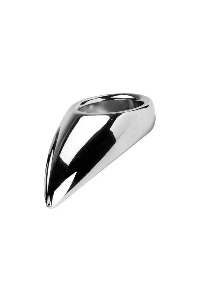 XR Brands Male Sex Toys XR Brands Master Series Taint Licker Cock Ring Silver