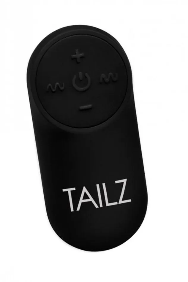 XR Brands Male Sex Toys XR Brands Tailz White Fox Vibrating Anal Plug with Remote