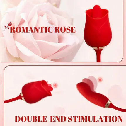 Acmejoy Multifunctional Vibrator Rose Clit Licking Vibrating Stimulator AcmeJoy Female Sex Toys