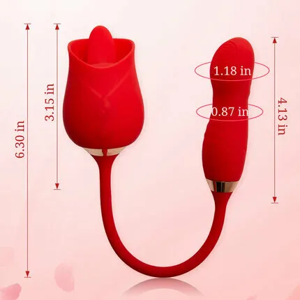 Acmejoy Multifunctional Vibrator Rose Clit Licking Vibrating Stimulator AcmeJoy Female Sex Toys