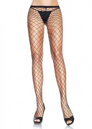 Anal Leg Avenue Industrial Pantyhose One Size Blacksilver