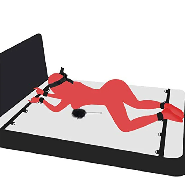 Couples LAZADASEXTOYS BDSM Bondage Set Flirting Handcuffs Neck Ankle Erotic Under Bed Bondage Bedroom Restraint Adult Sex Toys For Couples Slave Games