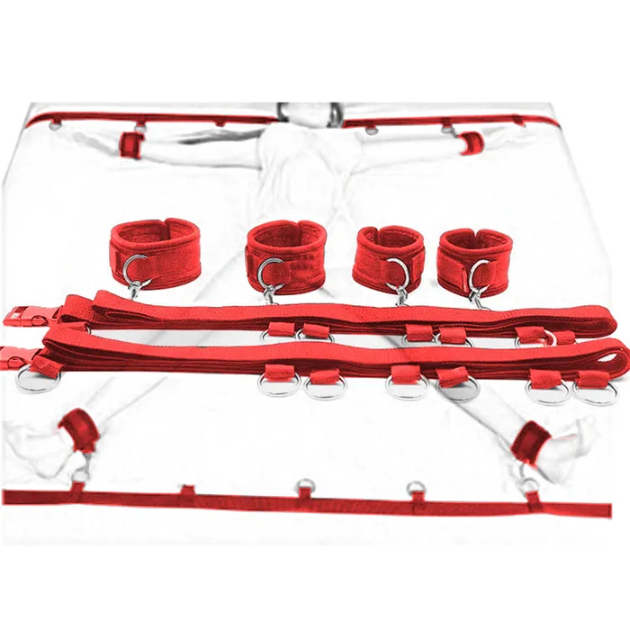 Couples LAZADASEXTOYS BDSM Bondage Set Flirting Handcuffs Neck Ankle Erotic Under Bed Bondage Bedroom Restraint Adult Sex Toys For Couples Slave Games