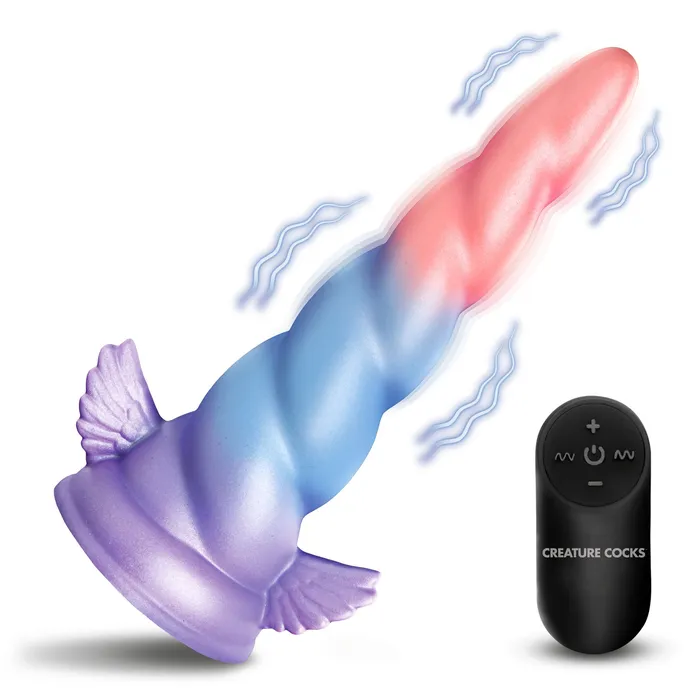Creature Cocks Female Sex Toys Deluxe Dream Rider Vibrating Unicorn Silicone Dildo