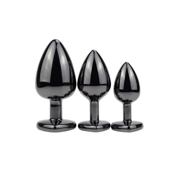 Lovegasm Anal Red Heart Princess Metal Plug Training Kit 3pcs