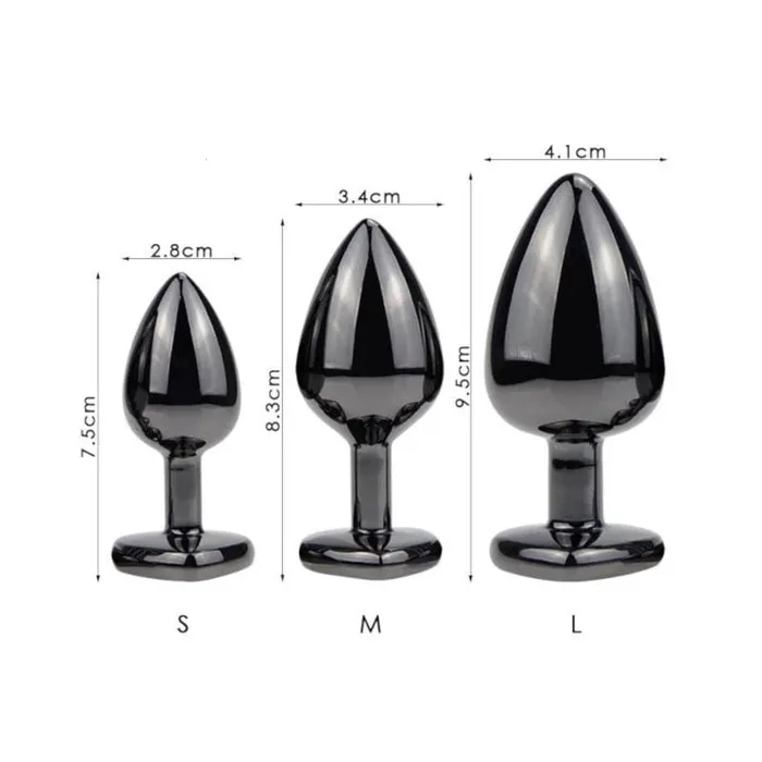 Lovegasm Anal Red Heart Princess Metal Plug Training Kit 3pcs