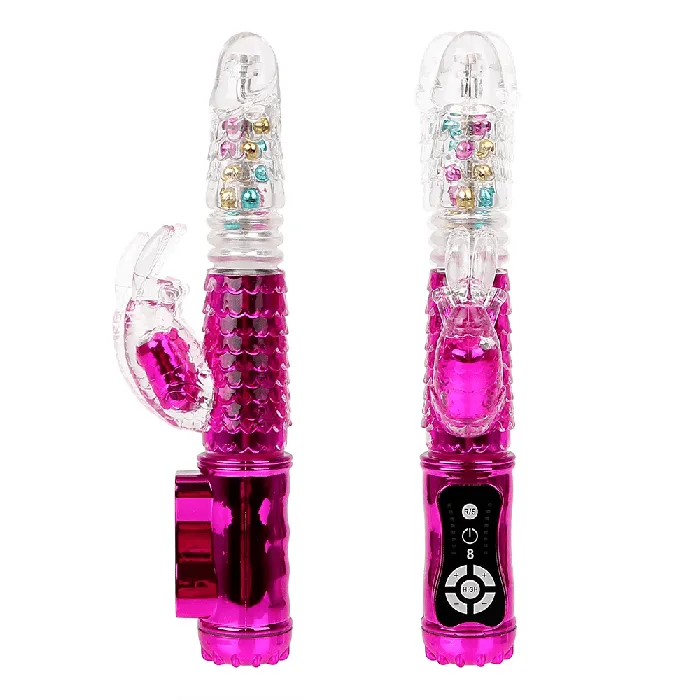 Lovegasm Vibrators Scaly Pleasure 32Frequency Rotating Vibrator GspotRabbit Jack Crystal
