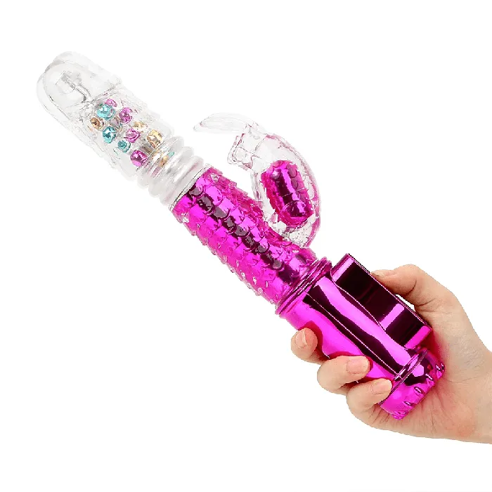Lovegasm Vibrators Scaly Pleasure 32Frequency Rotating Vibrator GspotRabbit Jack Crystal