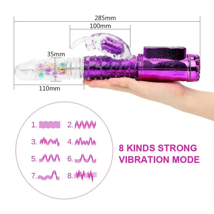 Lovegasm Vibrators Scaly Pleasure 32Frequency Rotating Vibrator GspotRabbit Jack Crystal