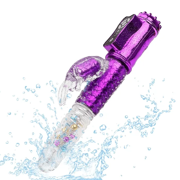 Lovegasm Vibrators Scaly Pleasure 32Frequency Rotating Vibrator GspotRabbit Jack Crystal