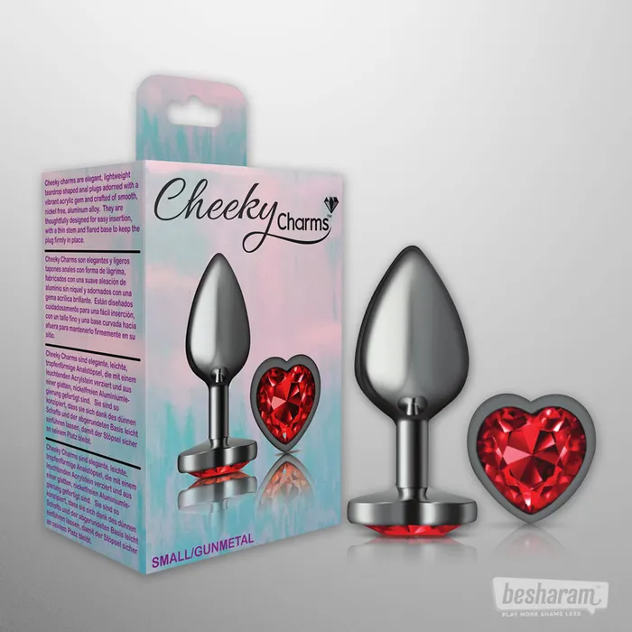 Viben Anal Viben Cheeky Charms Gunmetal Heart Butt Plug