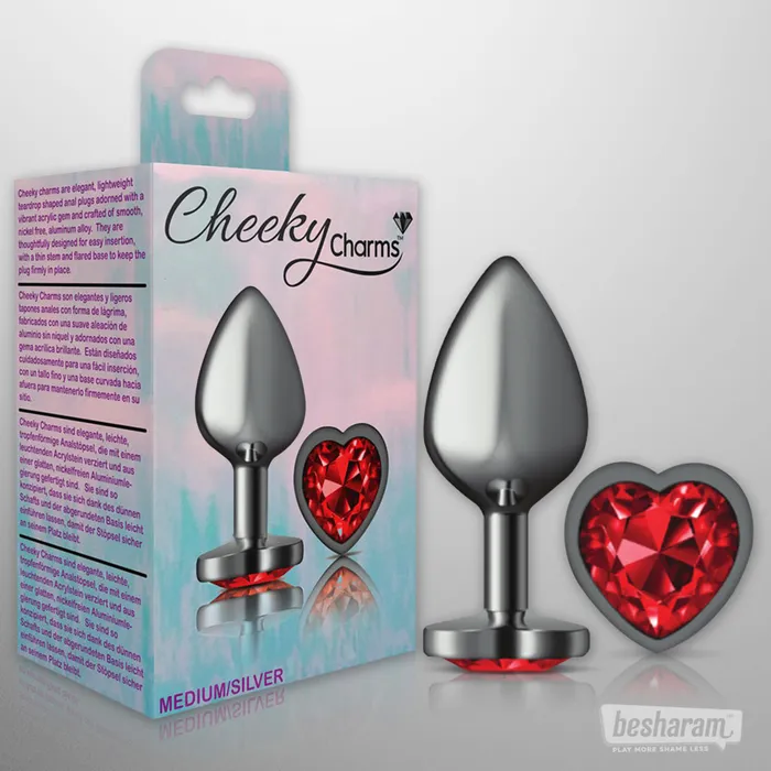 Viben Anal Viben Cheeky Charms Gunmetal Heart Butt Plug