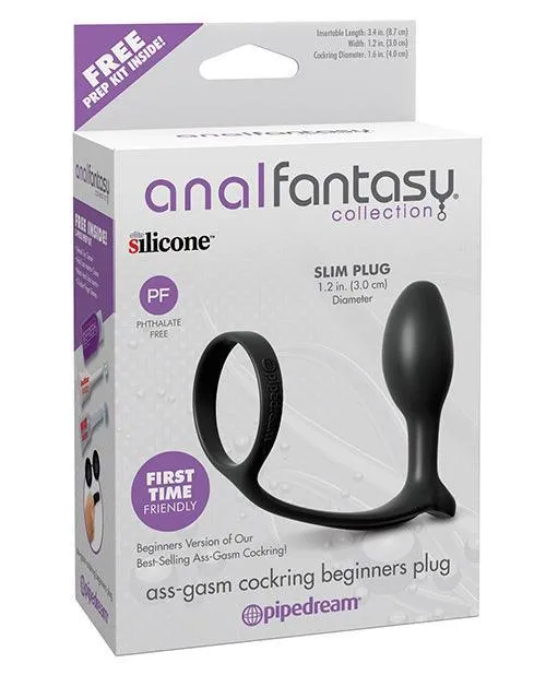 Anal Fantasy Assgasm Cockring Beginners Plug Black Pipedream Products Anal