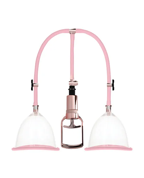 Anal Shots America LLC Shots Pumped Breast Pump Set Medium Rose Gold